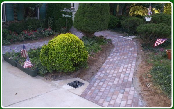 Garden Pathway Designs — Concrete Stone Path in Garden Lin, PA