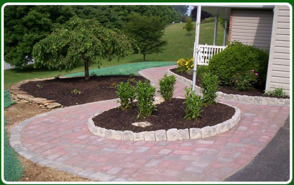Affordable Walkway Installation — Walkway Design with Plants in Lin, PA