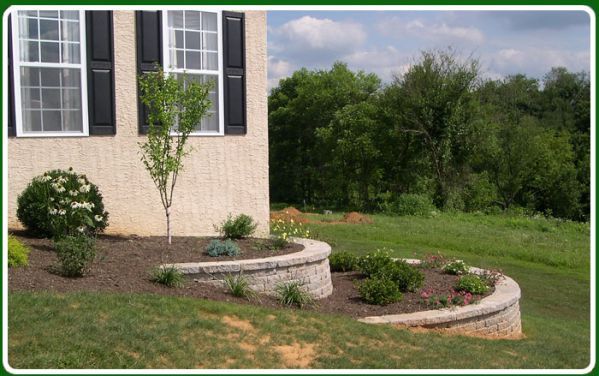 Residential Lawn Services — Landscape Design on Side of a House Lin, PA
